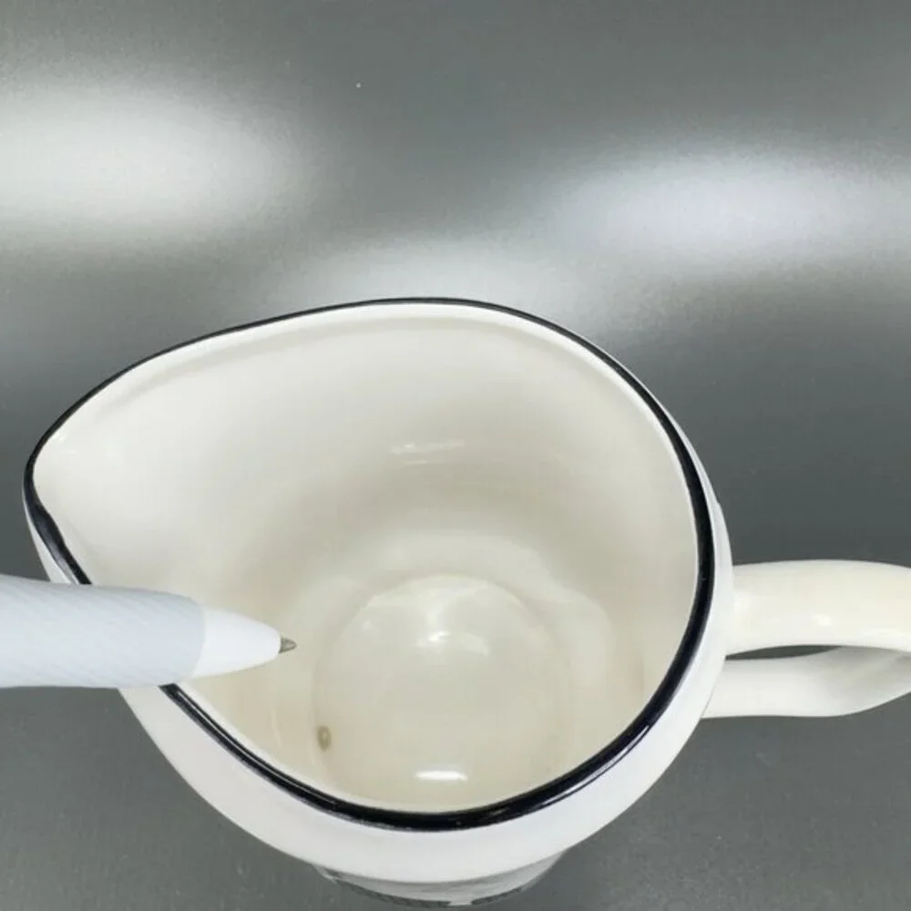 1988 Sango QUADRILLE Porcelain Small‎ Pitcher Creamer Ambience Made In Korea VTG